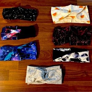 7 sky women headbands- constellations, moon, sun, galaxy